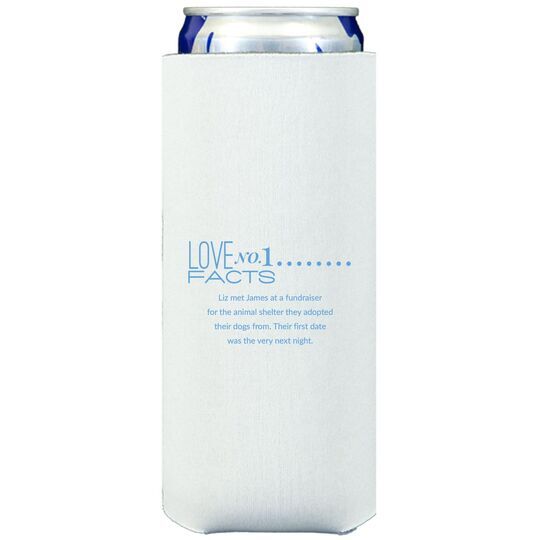 Just the Love Facts Collapsible Slim Koozies
